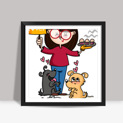 Dog Lover Square Art Prints