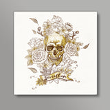 Skulls and Roses Square Art Prints