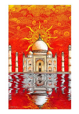 PosterGully Specials, The Red Taj Wall Art | Chayanika | PosterGully Specials, - PosterGully
