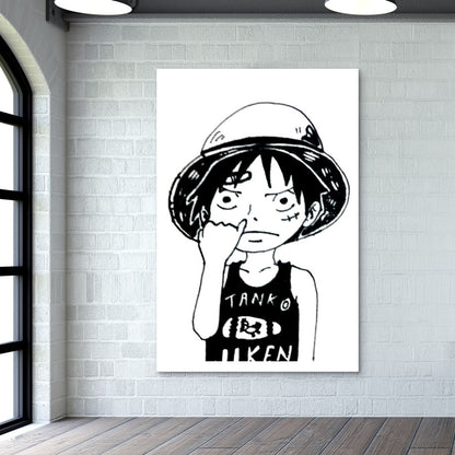 Chibi Luffy One Piece Wall Art