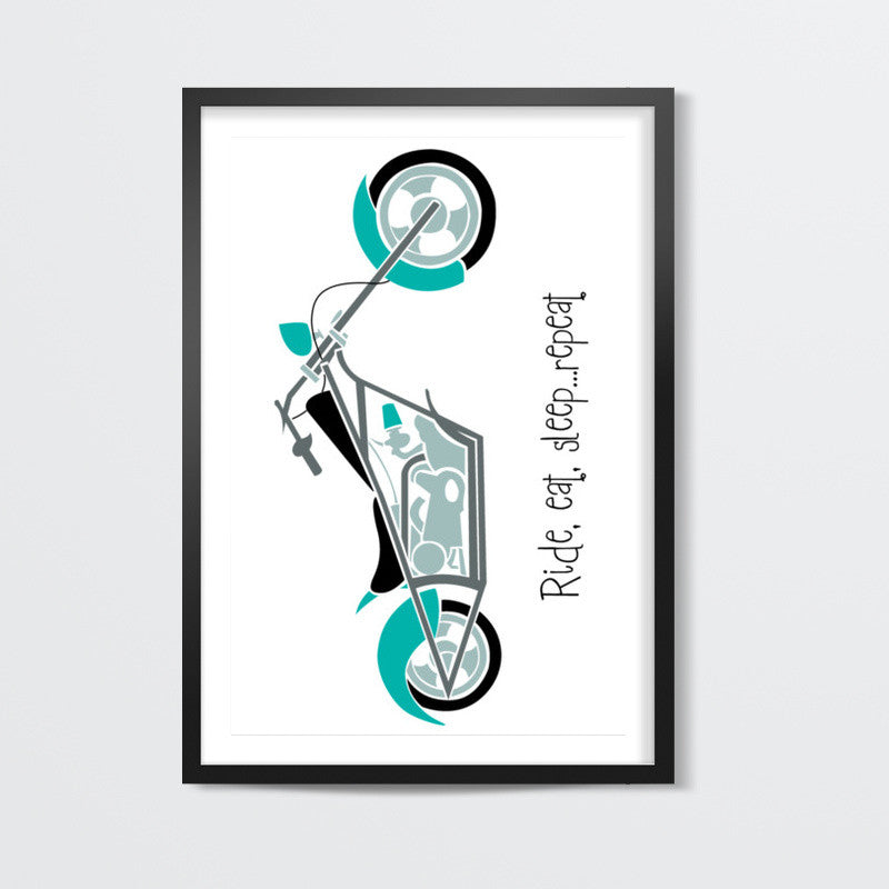 Ride, eat, sleep ... repeat ! Wall Art