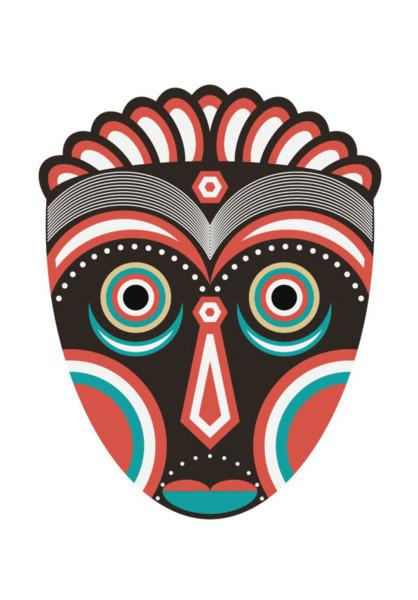 PosterGully Specials, African Lulua Spirit Mask Wall Art