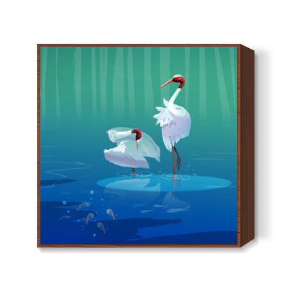 Water Bird Square Art | Raviraj Kumbhar