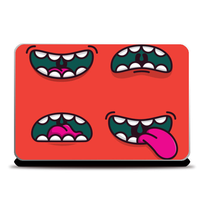 Laptop Skins, Cartoon Mouths Laptop Skins