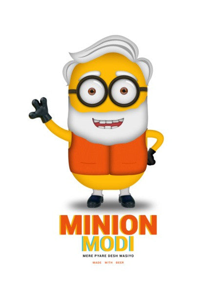 Wall Art, Minion Modi (made with beer) Wall Art