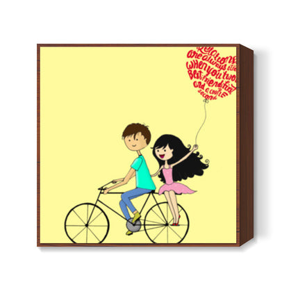 Best Friend Couple Square Art Prints