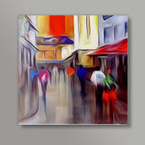 Going to Theater - Digital Painting Square Art Prints