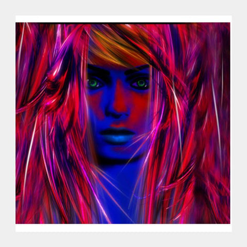 PosterGully Specials, Miss psychedelic! Square Art Prints