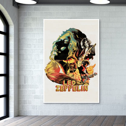 Zeppelin on Fire Wall Art