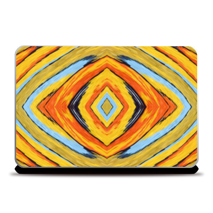 Colorful Abstract Diamond Aztec Digital Pattern  Laptop Skins