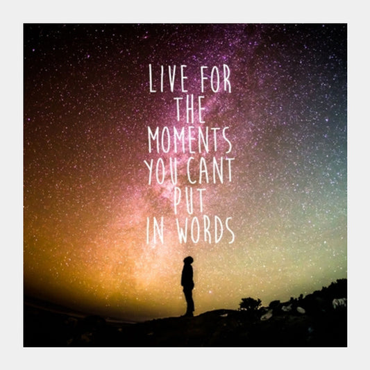 Live today carpe Diem travel wanderlust adventure quotes  Square Art Prints