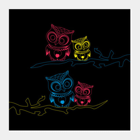 OWL B Square Art Prints