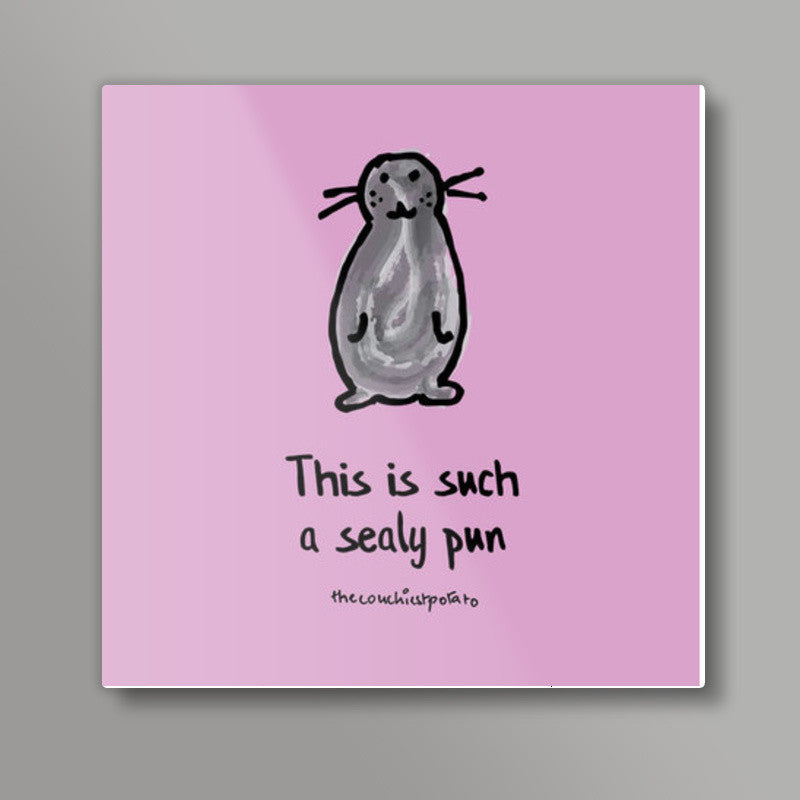 Sealy Pun | The couchiest potato Square Art Prints