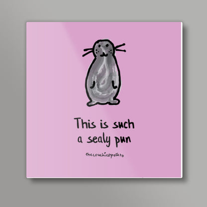 Sealy Pun | The couchiest potato Square Art Prints