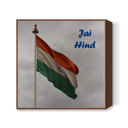 Republic Day National Flag Jai Hind Patriotic Square Art Prints