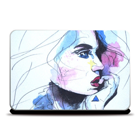 Watercolour Portrait Painting Laptop Skins