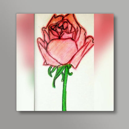 Rose flower Square Art Prints