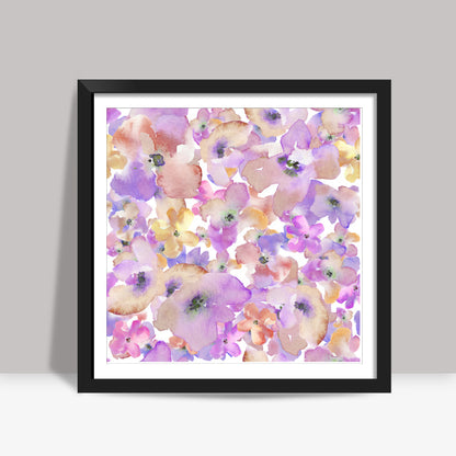 Lilac Florals Square Art Prints