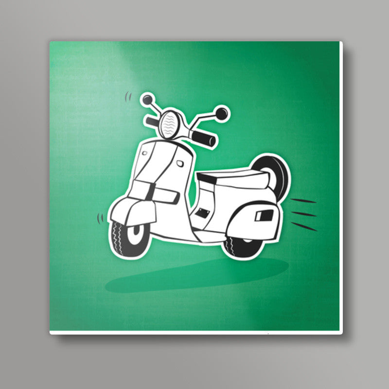 Straight outta India - Chetak Square Art Prints