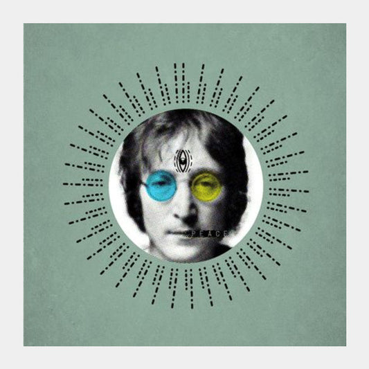 Square Art Prints, Peace | John Lennon Square Art Prints