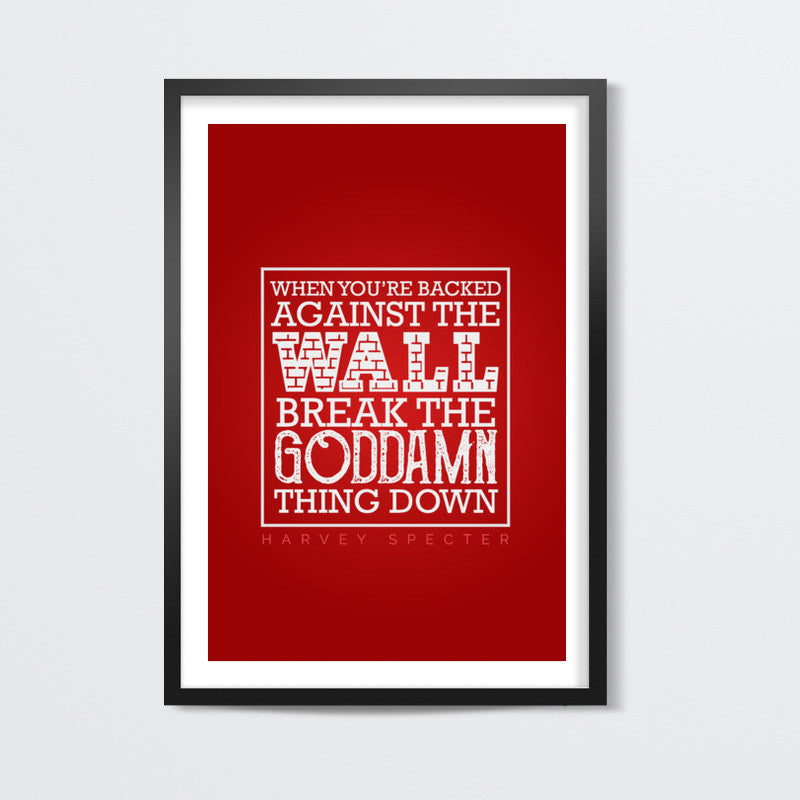 SUITS Quote Typography Wall Art