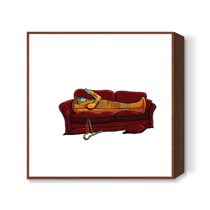 Couch Mummy Square Art Prints