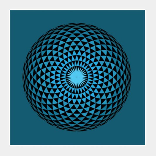 Square Art Prints, ILLUSION-FLOWER Square Art Prints