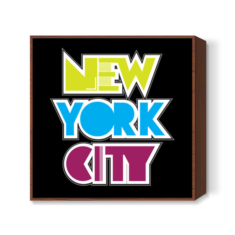 New York City multi color Square Art Prints