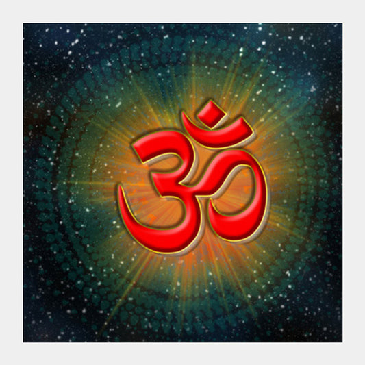 Square Art Prints, Aum Spirits Om Square Art Prints