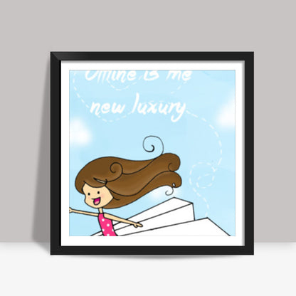 Offline is the New Luxury Square Art Prints