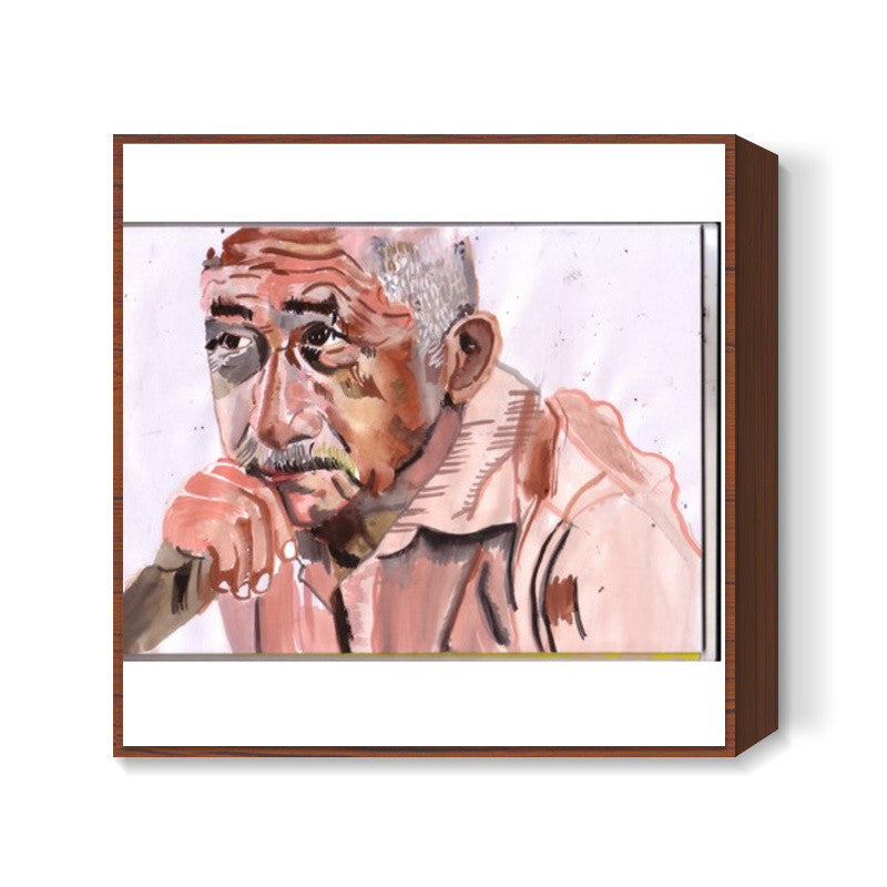 Versatile Bollywood actor Naseeruddin Shah has an impressive body of work Square Art Prints