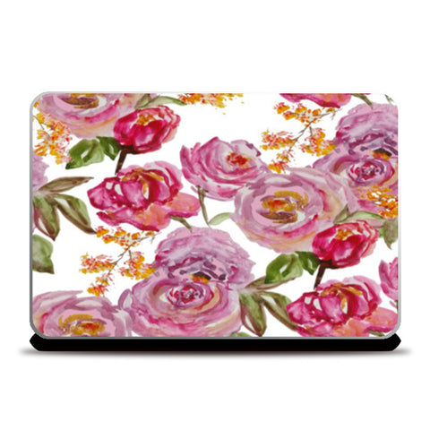 Abstract Roses Watercolor Flower Spring Design Hand Painted  Laptop Skins
