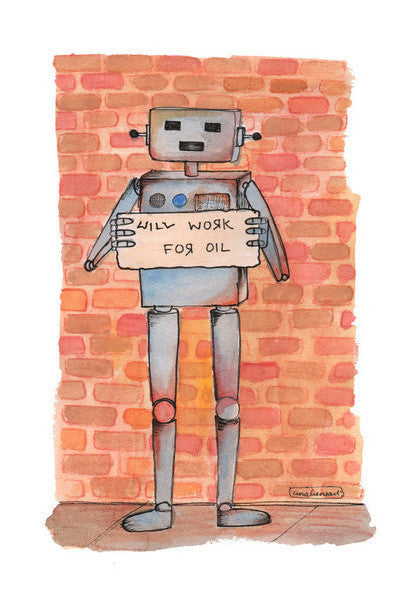 Homeless Robot Art PosterGully Specials