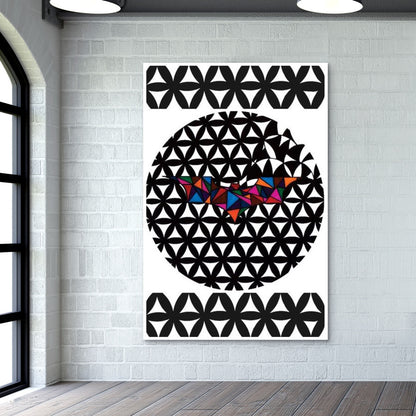 Bordered Floral Batman | Geometric | Triangle