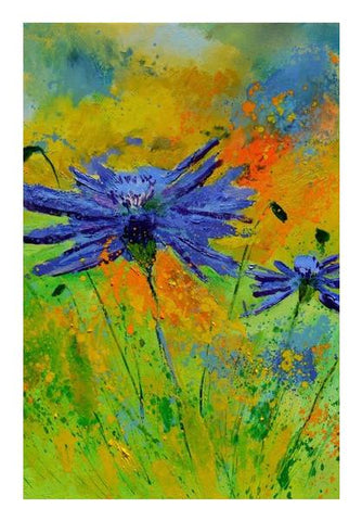 PosterGully Specials, two cornflowers Wall Art