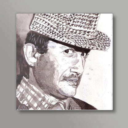 Superstar Dev Anand believed in befriending life and its various ups and downs Square Art Prints