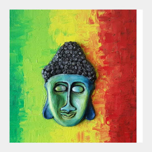 Sculpted Buddha By Lavanya Square Art Prints PosterGully Specials