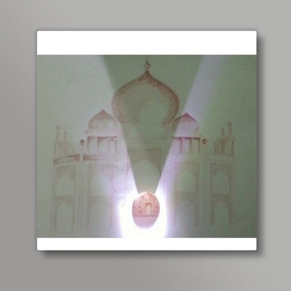 A premium taaj art on egg with taaj wallprint Square Art Prints