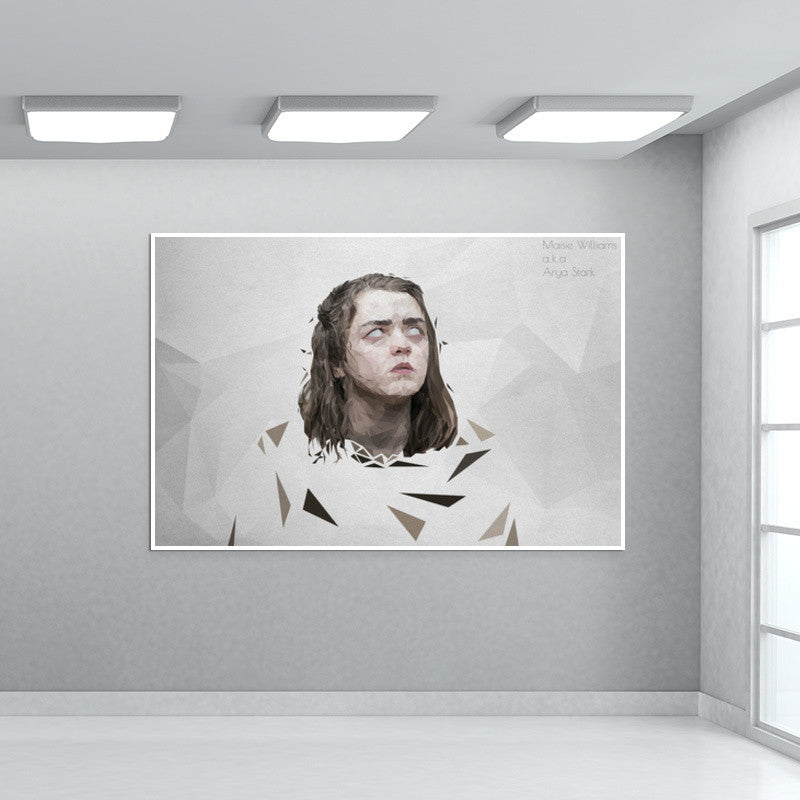 arya stark polygon art || maisie williams || Wall Art