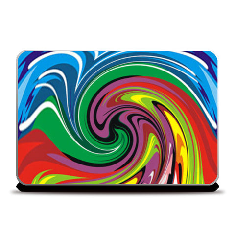 Bright Abstract Colorful Wave Modern Art Design  Laptop Skins