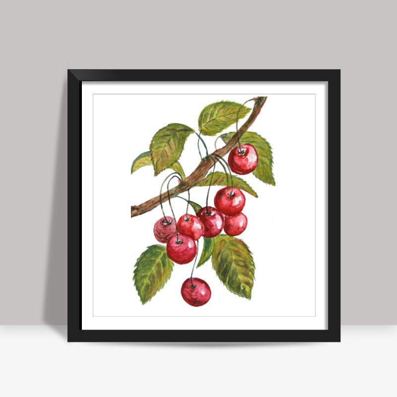 Cherries Square Art Prints
