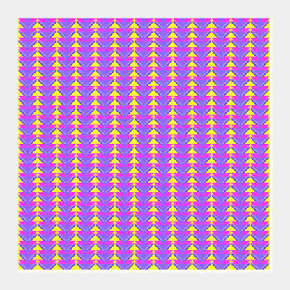 Trippy Triangles | Purple yellow Square Art Prints