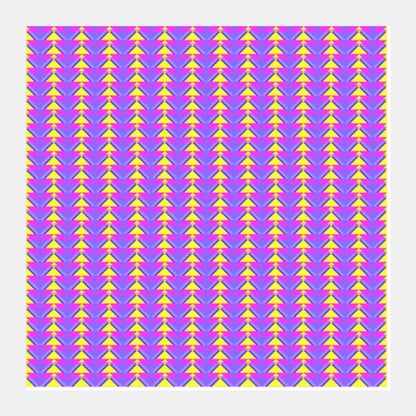 Trippy Triangles | Purple yellow Square Art Prints