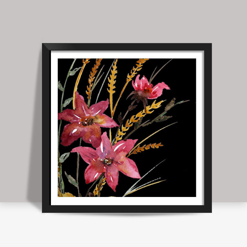 Wildflowers Square art Print