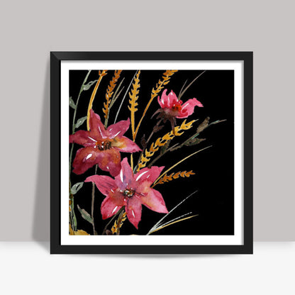 Wildflowers Square art Print