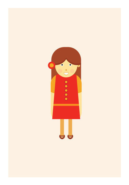 Little Cute Girl Art PosterGully Specials