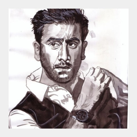 Ranbir Kapoor is versatile and hungry for excellence Square Art Prints
