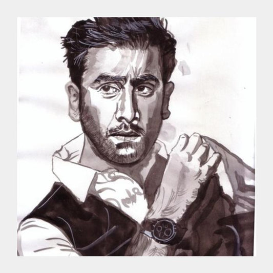 PosterGully Specials, Ranbir Kapoor is versatile and hungry for excellence Square Art Prints