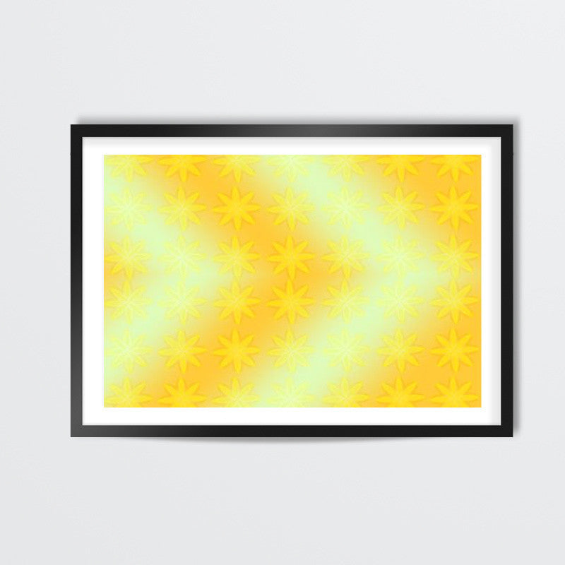 Seamless Yellow Flowers Wall Art