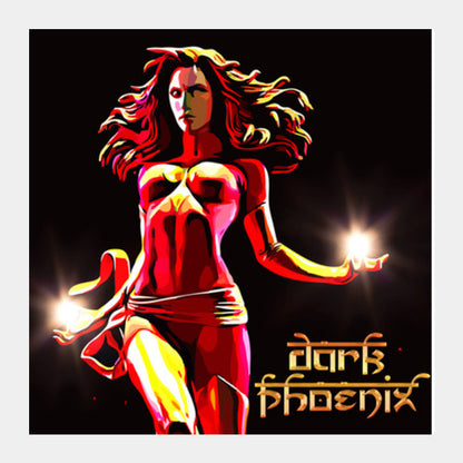 Dark Phoenix Square Art Prints